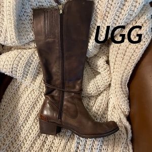 UGG Brown leather boots Size 8.5